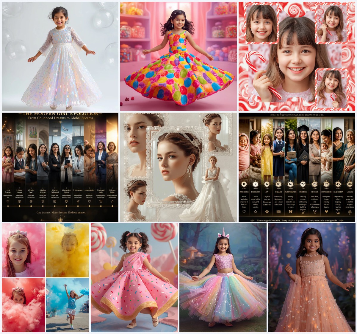 New 10 Artistic Girl’s AI Prompts for Impressionistic Painterly Styles | prompt for Gemini AI girl natural images