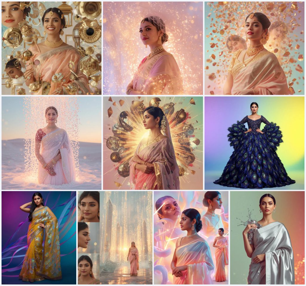 New 10 Instagram Prompt For Traditional Look For Girl In English for Global Posts | prompt seen girl ai photo editing