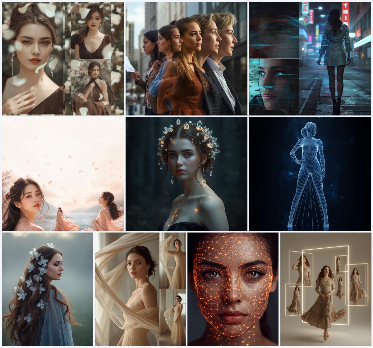 Top 10 AI Prompts for Radiant Women with Dewy Skin in Natural Glow Beauty Shots | Prompt for Gemini AI girl model