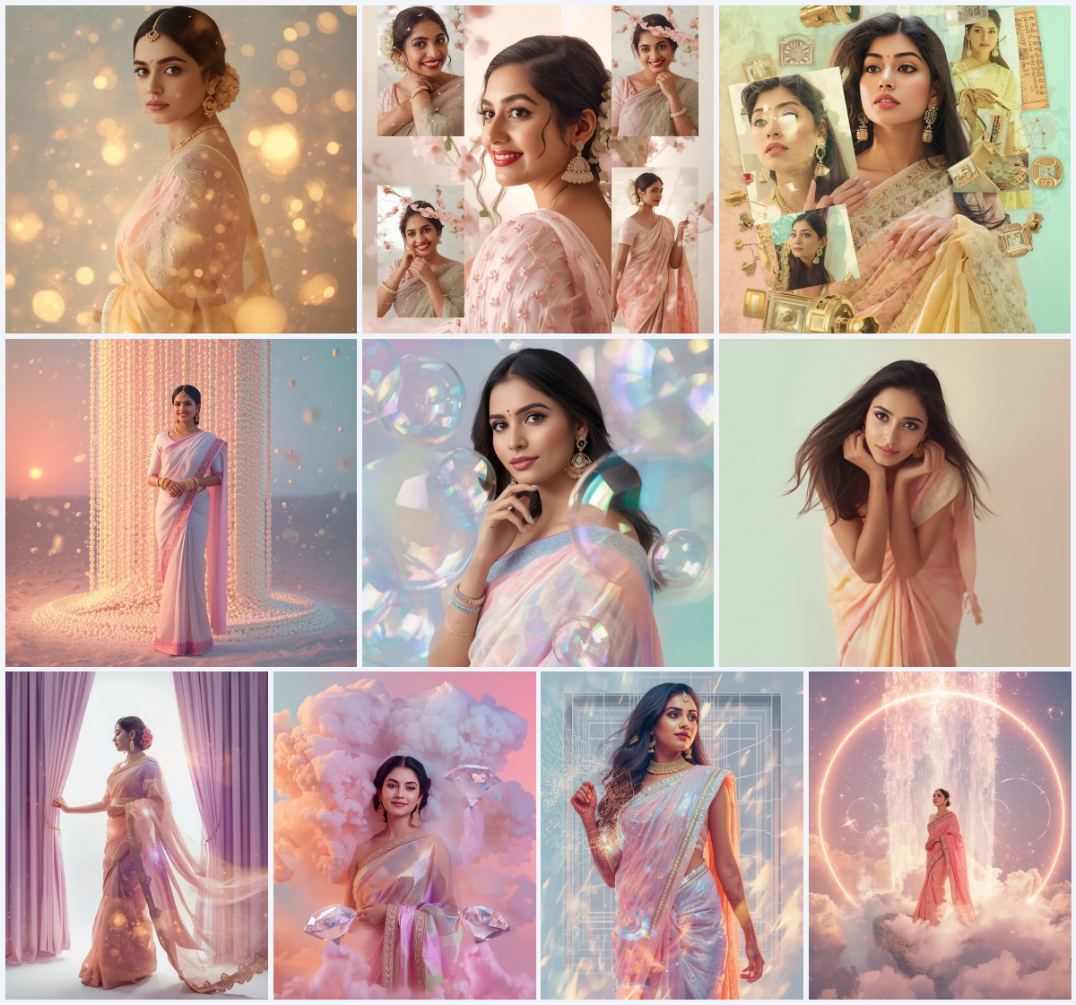 Top 10 Prompts For Gemini Girl Attitude for Confident Saree Looks | new prompt photo